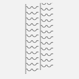 24 Bottle Metal 2 Deep Wall Rack