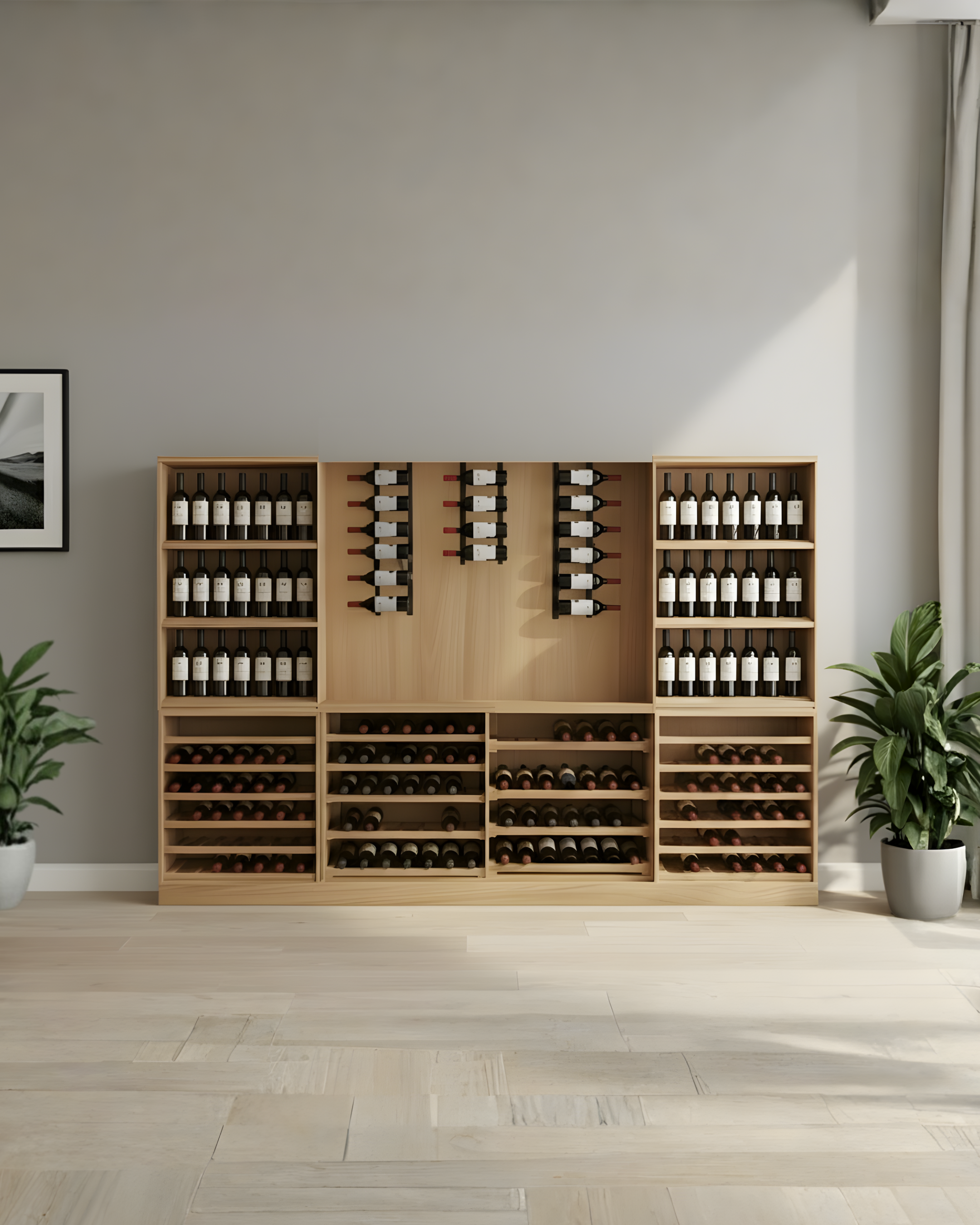 The Draft Rack Wine Wall Display 01 – Crimson Wine Cellars